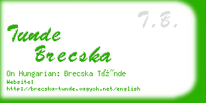 tunde brecska business card